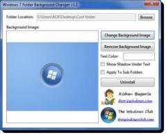 Windows 7 Folder Background Changer Screenshot