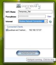 Connectify Hotspot Screenshot