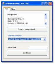 Huawei Modem Unlock Code Tool Screenshot