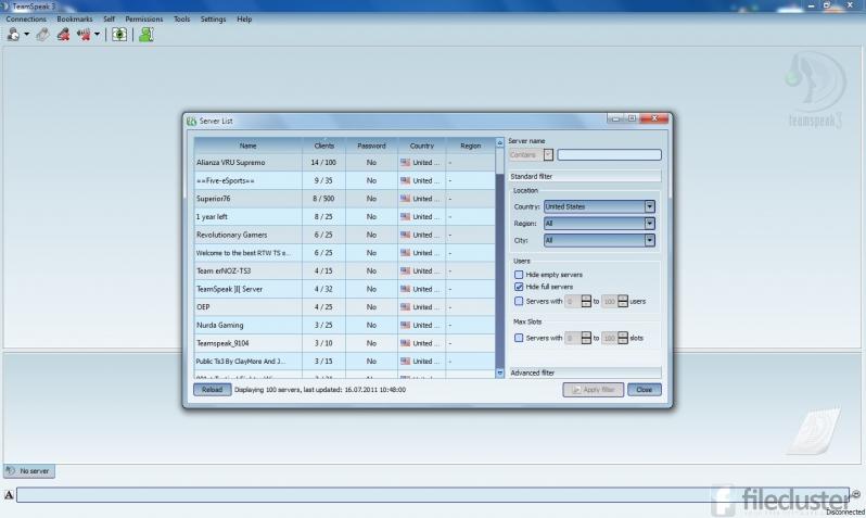 Teamspeak screenshot