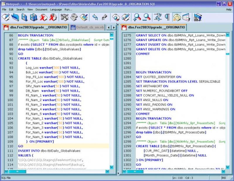 Notepad++ screenshot