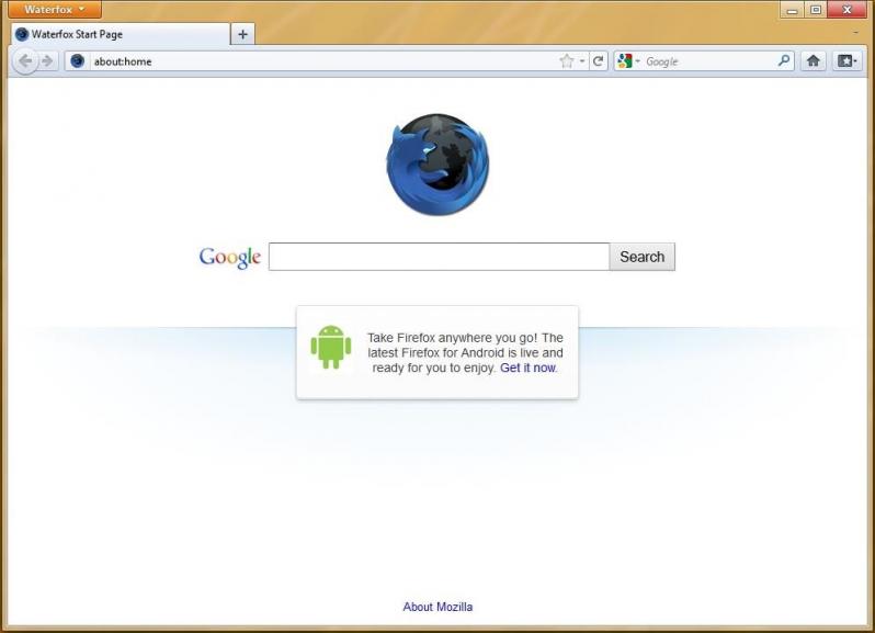 Waterfox screenshot