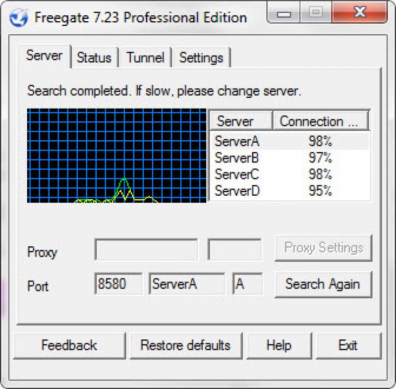 Freegate screenshot