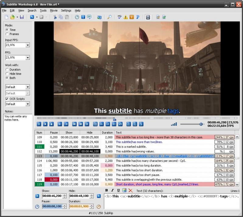 Subtitle Workshop screenshot