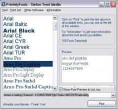 PrintMyFonts Screenshot