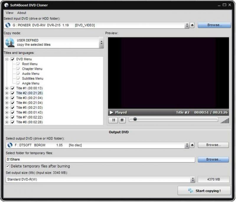 Soft4Boost DVD Cloner screenshot