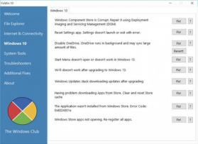 FixWin for Windows 10 Screenshot