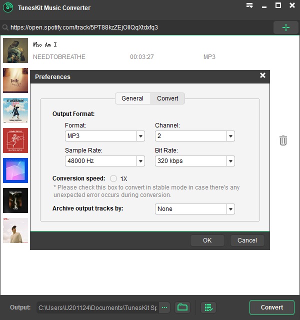 TunesKit Spotify Music Converter screenshot