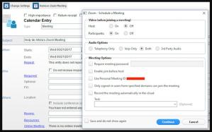 Zoom Plugin for IBM Notes Screenshot