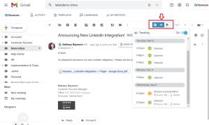 Yesware Email Tracking Screenshot