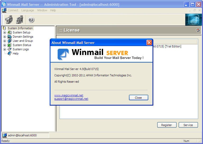 Magic Winmail Server screenshot