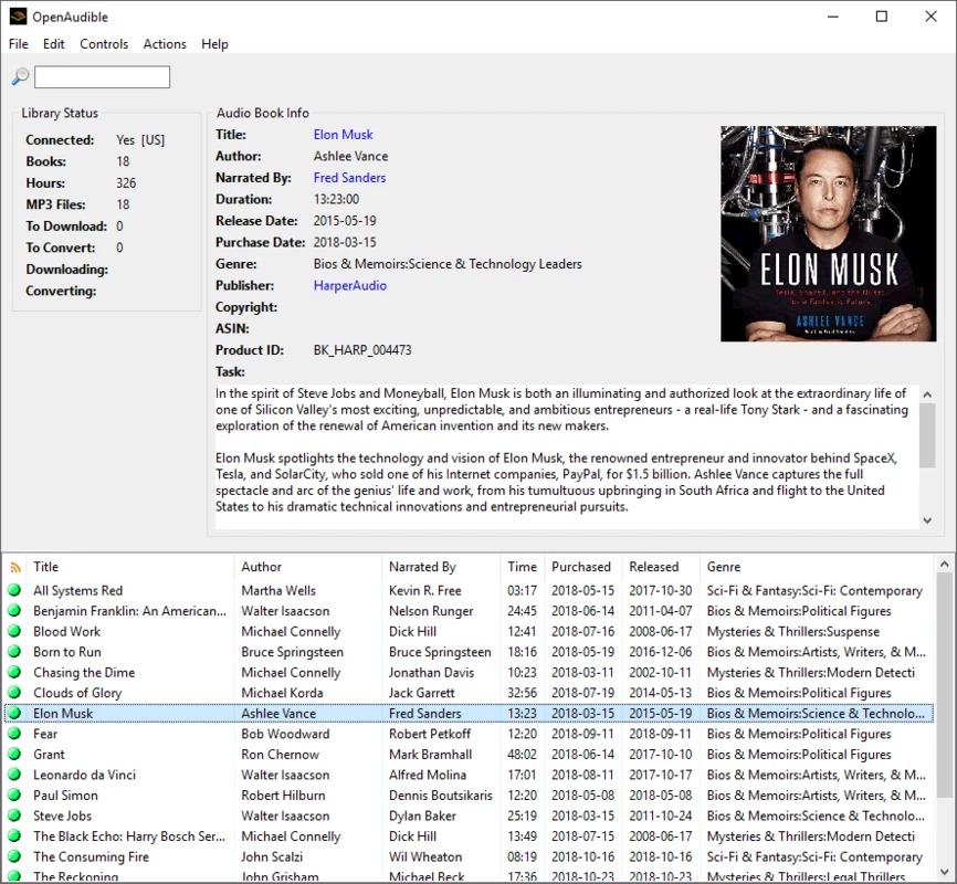 OpenAudible screenshot