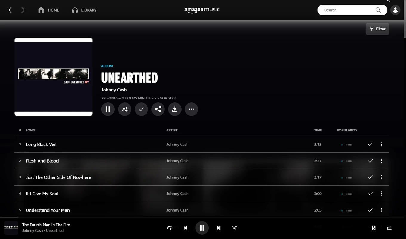 Amazon Music screenshot