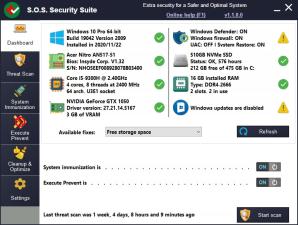 S.O.S. Security Suite Screenshot