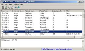 ExifDataView Screenshot