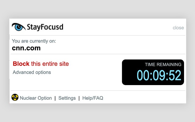 StayFocusd for Chrome screenshot