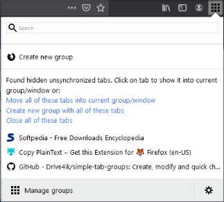 Simple Tab Groups screenshot