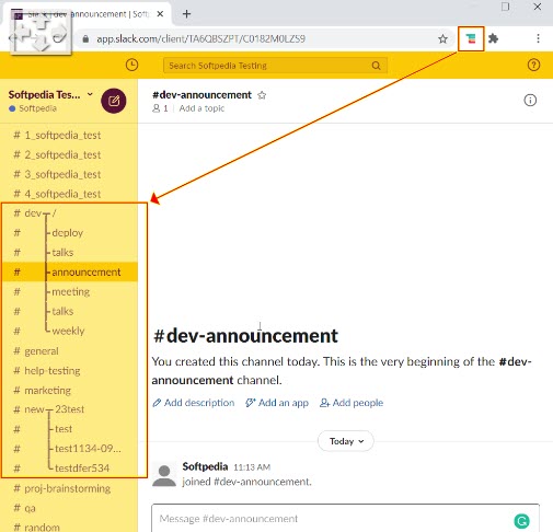 Slack Channels Grouping for Chrome screenshot