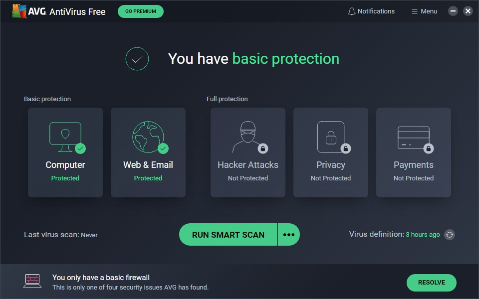 AVG Antivirus Free screenshot