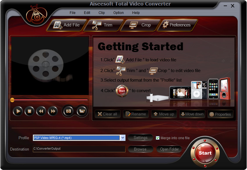 Aiseesoft Total Video Converter Screenshot