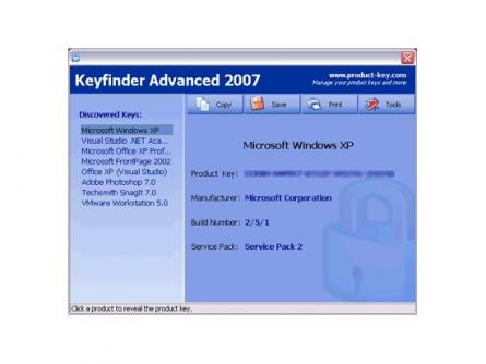 Product Key Finder Screenshot