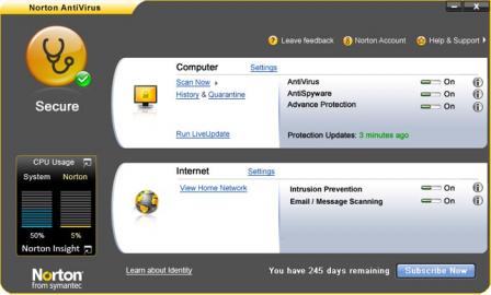 Norton AntiVirus Screenshot