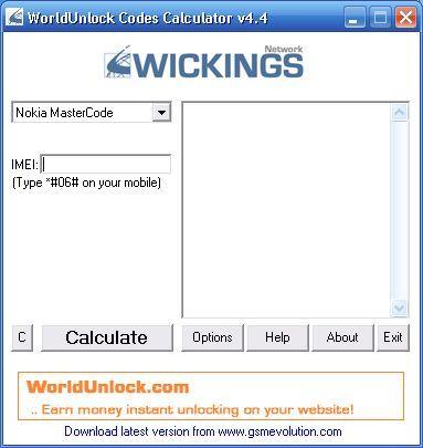 WorldUnlock Codes Calculator Screenshot