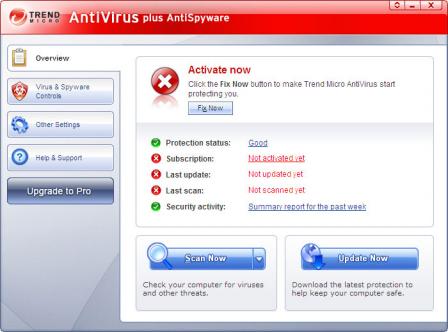 Trend Micro Virus Pattern File Screenshot