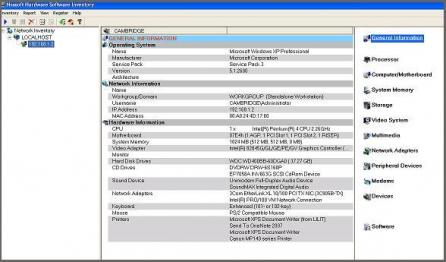 Nsasoft Hardware Software Inventory Screenshot