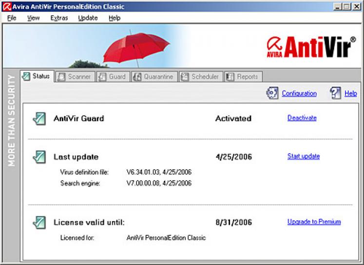 Avira Antivir Virus Definition File Update screenshot