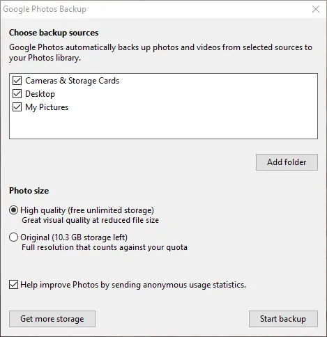 Google Photos Backup