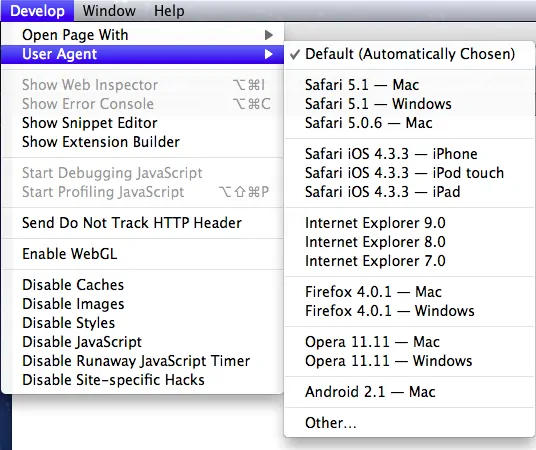 Safari User Agent