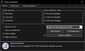 CapsLock Indicator Screenshot