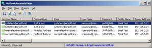 OutlookAccountsView Screenshot